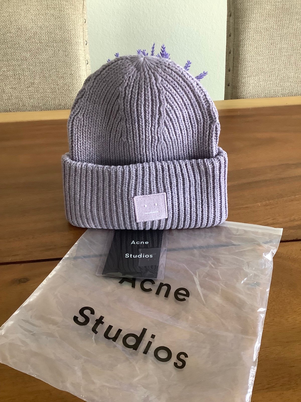 Acne Studios Large Face Logo Beanie Hats