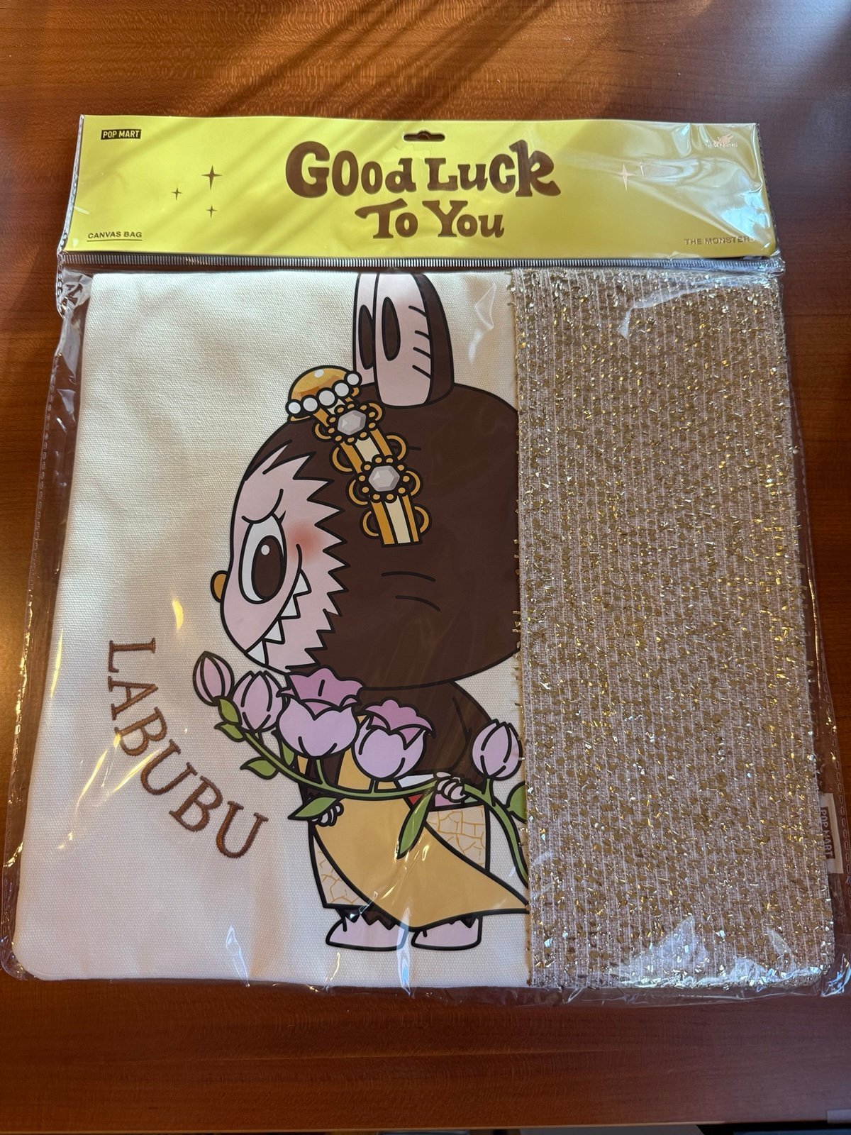 Labubu shopping Tote Thailand limited edition Good Luck to You Pop Mart