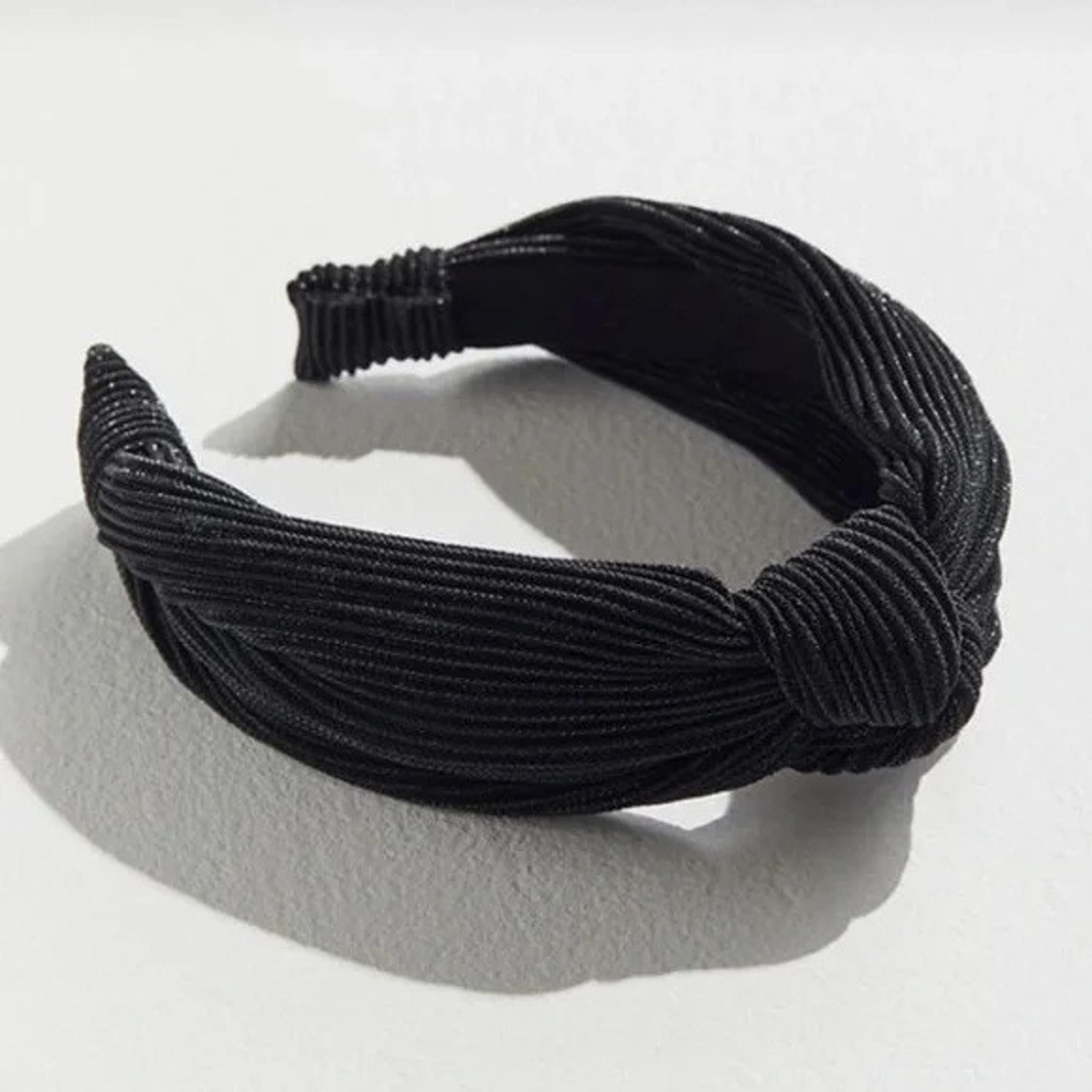 Urban Outfitters Black Shimmer Top Knot Headband