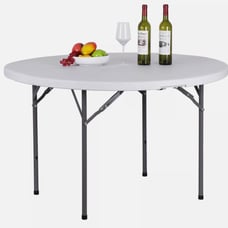 Folding Table Portable Plastic Indoor Outdoor Picnic Camp 4FT White
