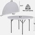 Folding Table Portable Plastic Indoor Outdoor Picnic Camp 4FT White
