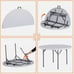 Folding Table Portable Plastic Indoor Outdoor Picnic Camp 4FT White