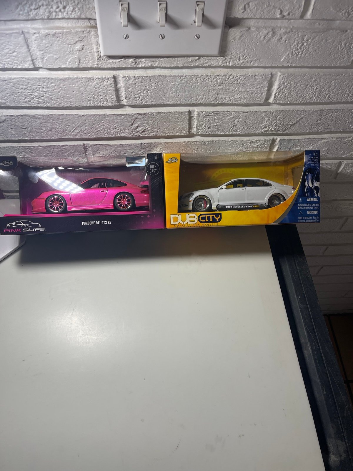 Jada 1/24 Pink Slips Porsche &Dub City and Mercedes Clear Rims