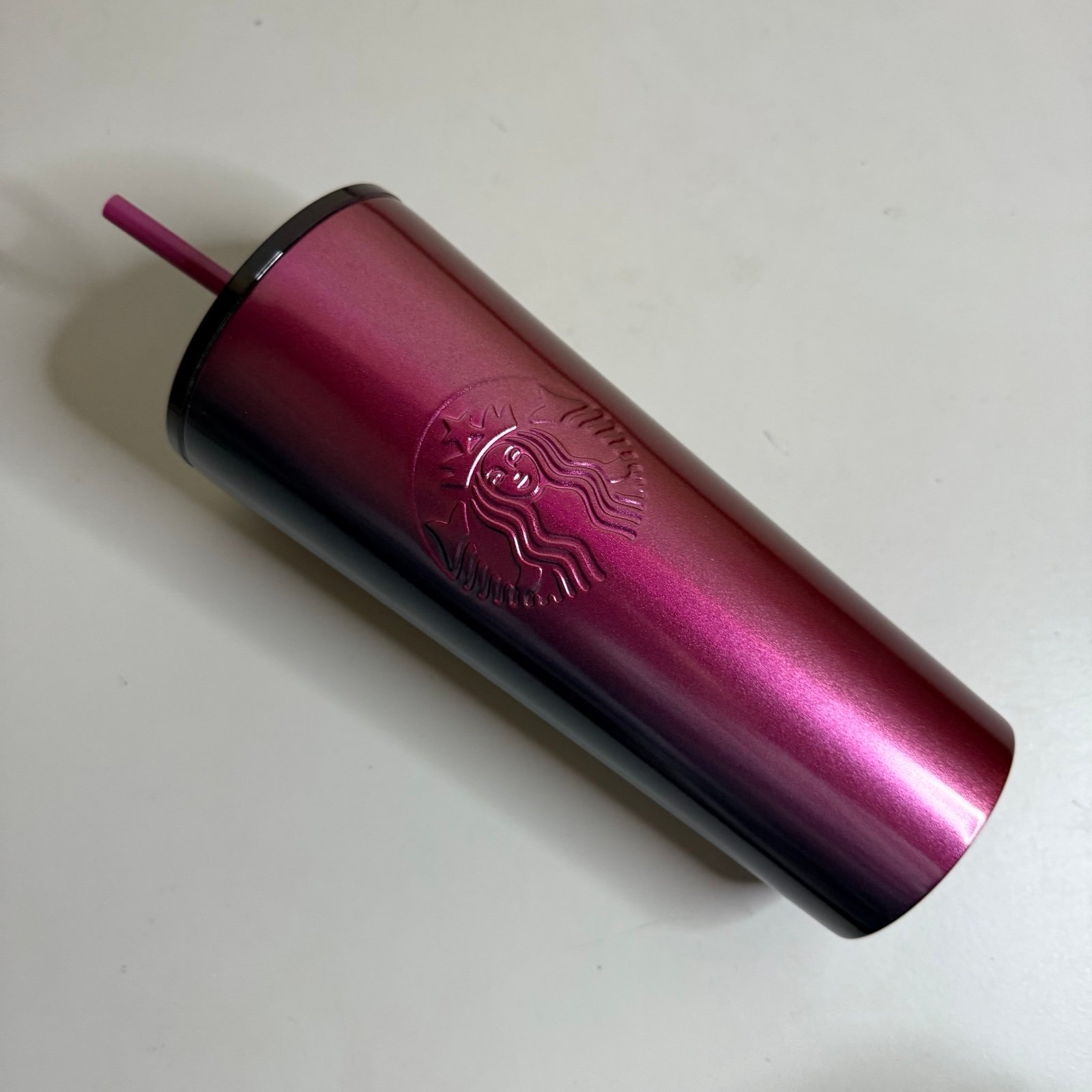 Starbucks Tumbler 2020 Stainless Steel Holiday Plum Purple 24oz Cup