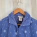Vintage Blair Fleece Jacket Mountains Winter Graphic Blue Size SML Medium