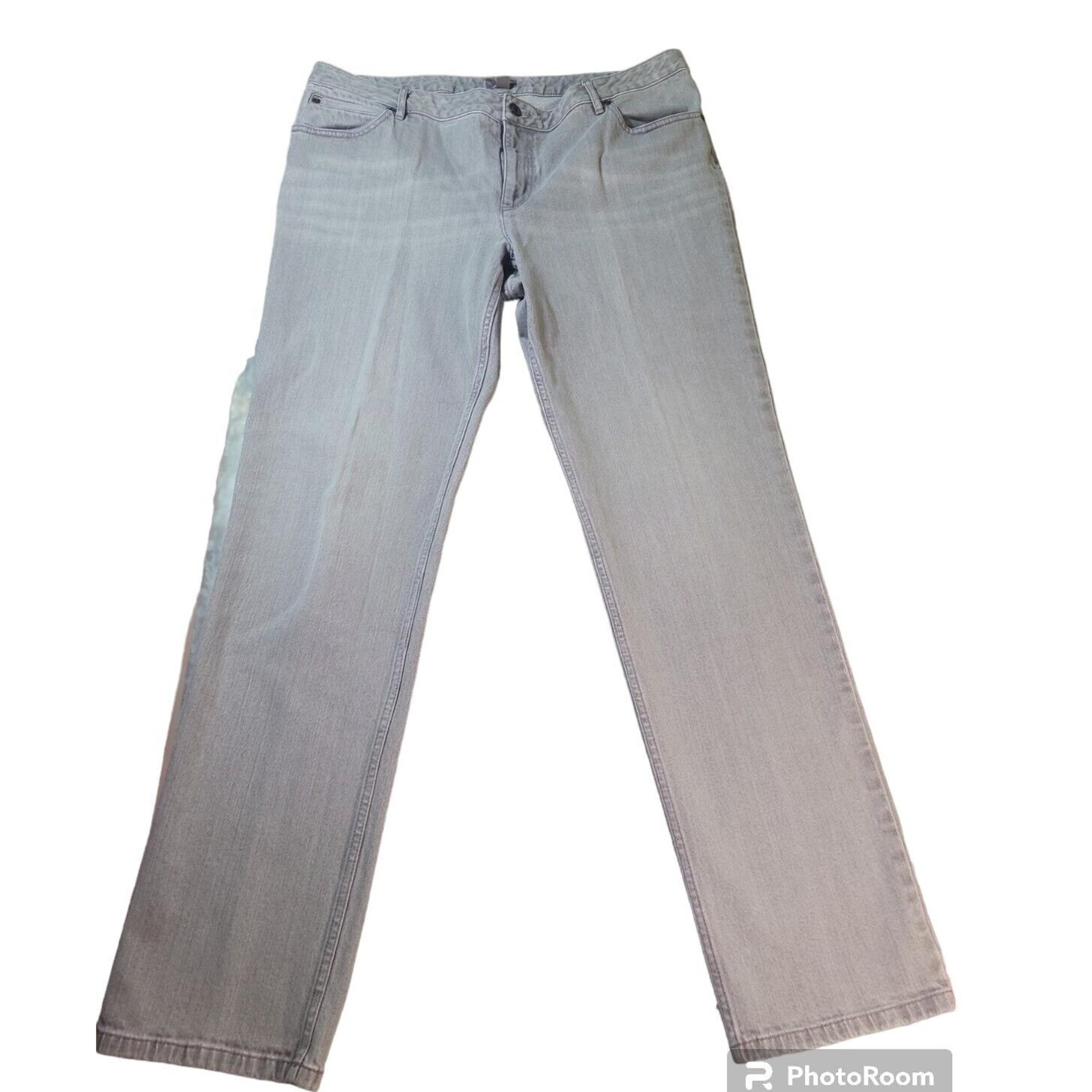 J. Jill Slim Leg Mid Rise Denim Jeans Women's 16 Gray Stretch Comfortable