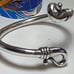 Estate 6mm Tube & Curled Bar End Sterling Silver KBN twist on Bangle #18481