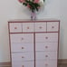 Pink Dresser for Girls Bedroom with 12 Drawers, Dresser for Bedroom 11.8x40.6x43