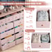 Pink Dresser for Girls Bedroom with 12 Drawers, Dresser for Bedroom 11.8x40.6x43