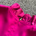 Trina Turk Fuschia Ruffles V Neck Jumpsuit