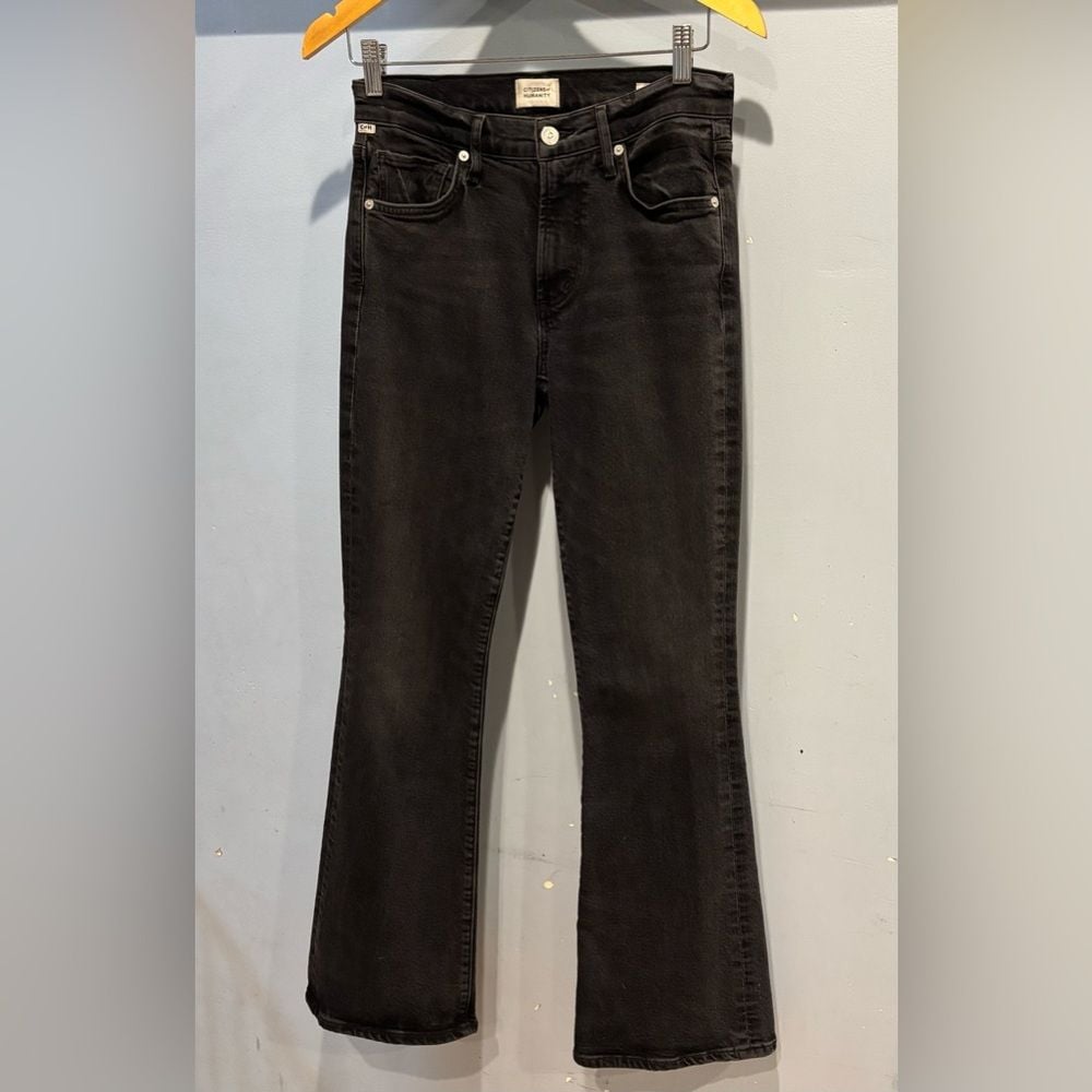 Citizens of Humanity Women's Slim Bootcut Black Ink Washed Jeans Size 26