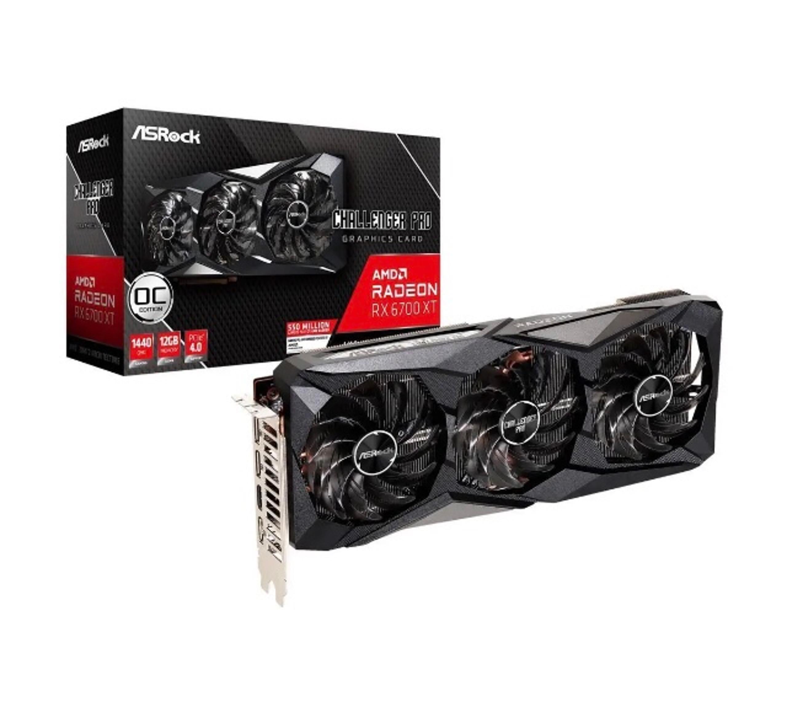 ASRock AMD Radeon RX 6700 XT Challenger Pro Gaming Graphic Card 12GB GDDR6 VRAM,