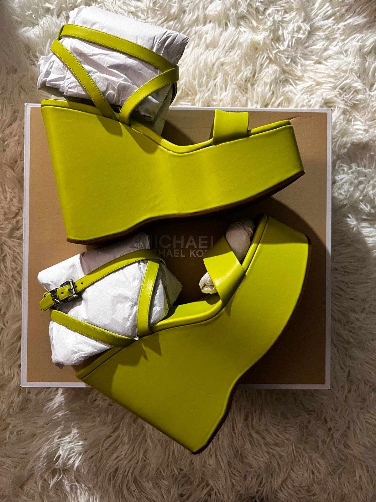michael kors yellow sandals