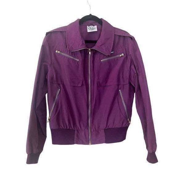 Vintage HTF Roffe Maroon Windbreaker Jacket Unisex Small