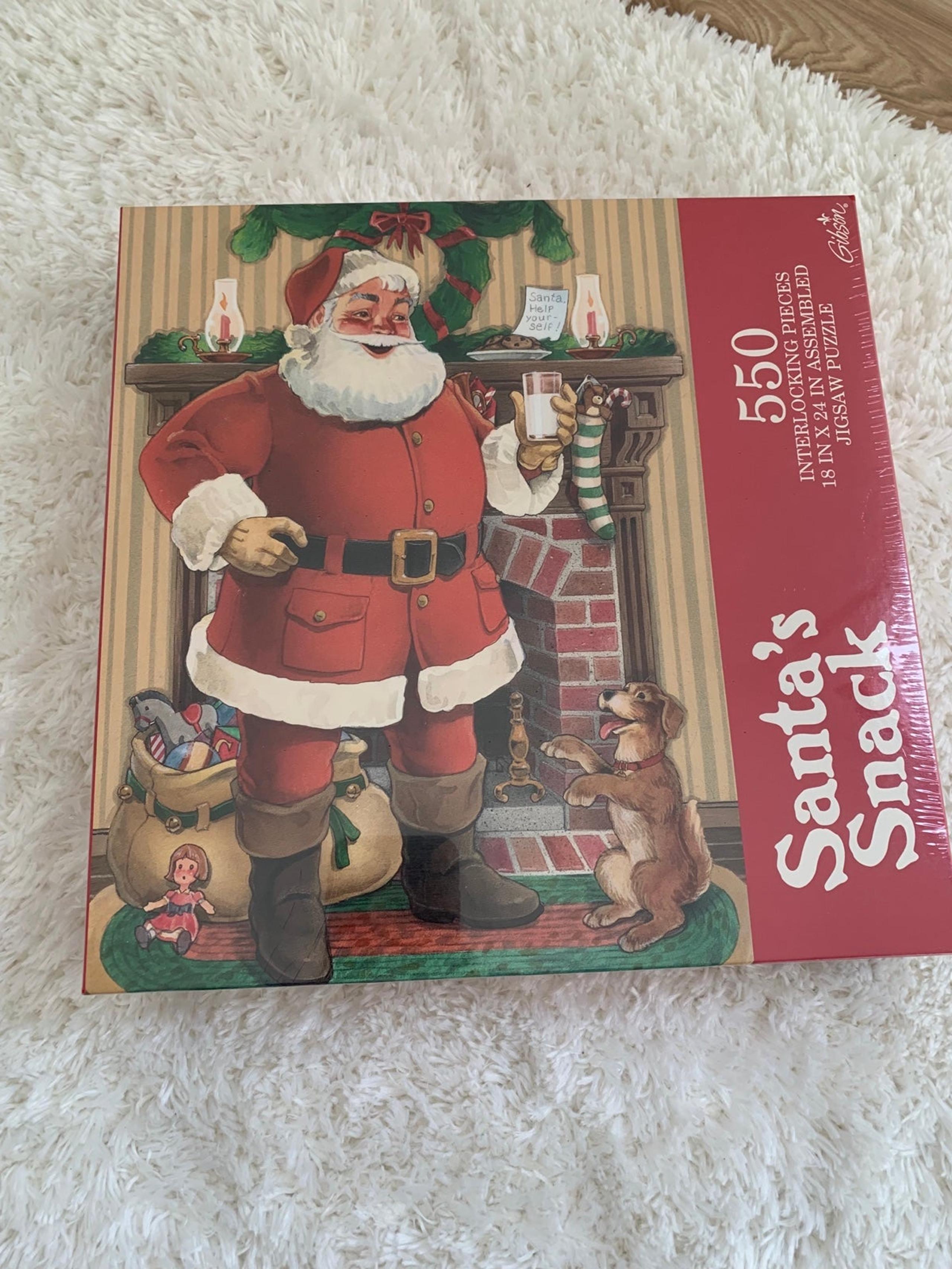 Gibson 550 Piece Jigsaw Puzzle Santa's Snack Santa Claus Christmas