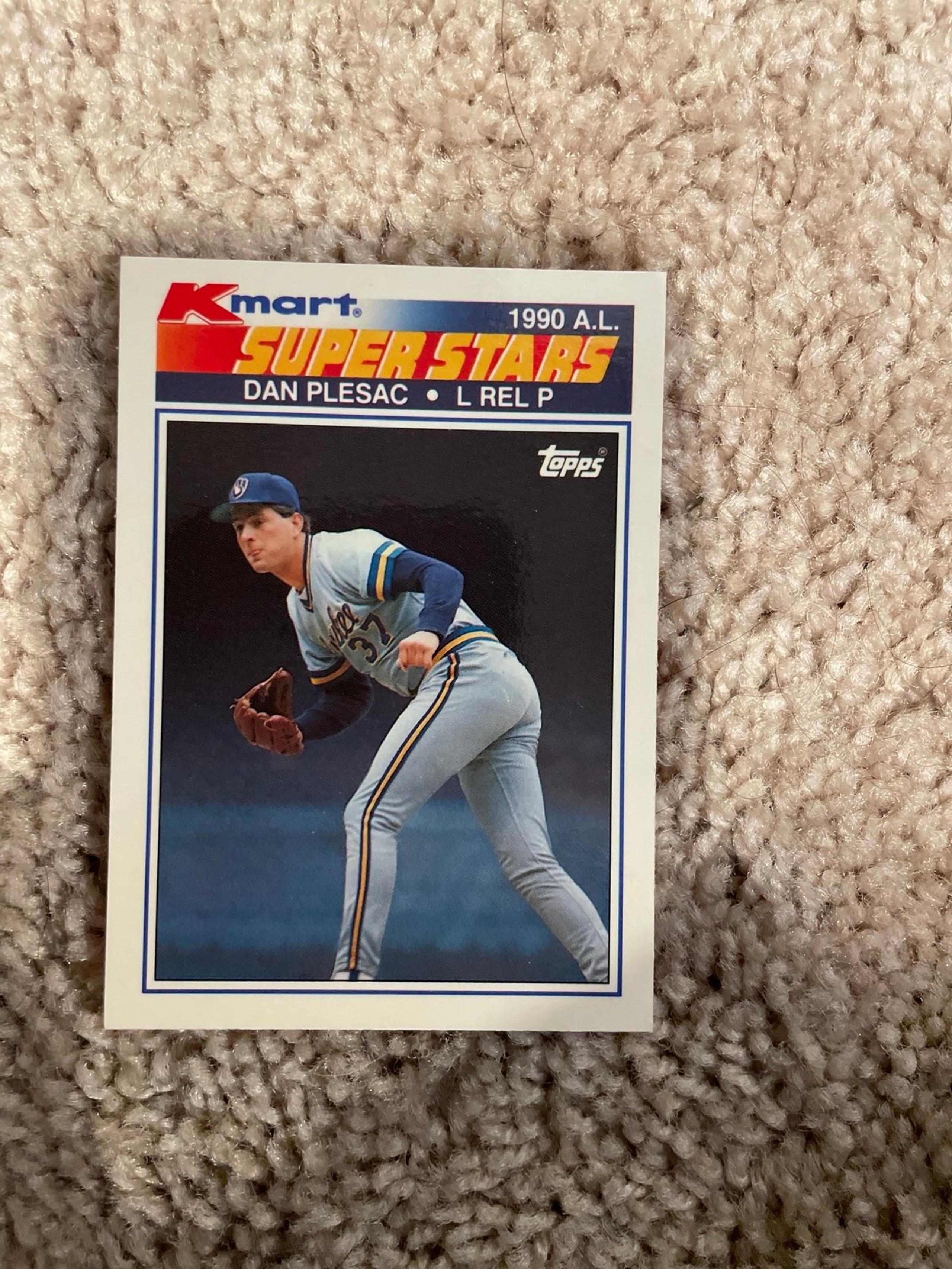 Dan Plesac Baseball Kmart Trading Card Topps 1990
