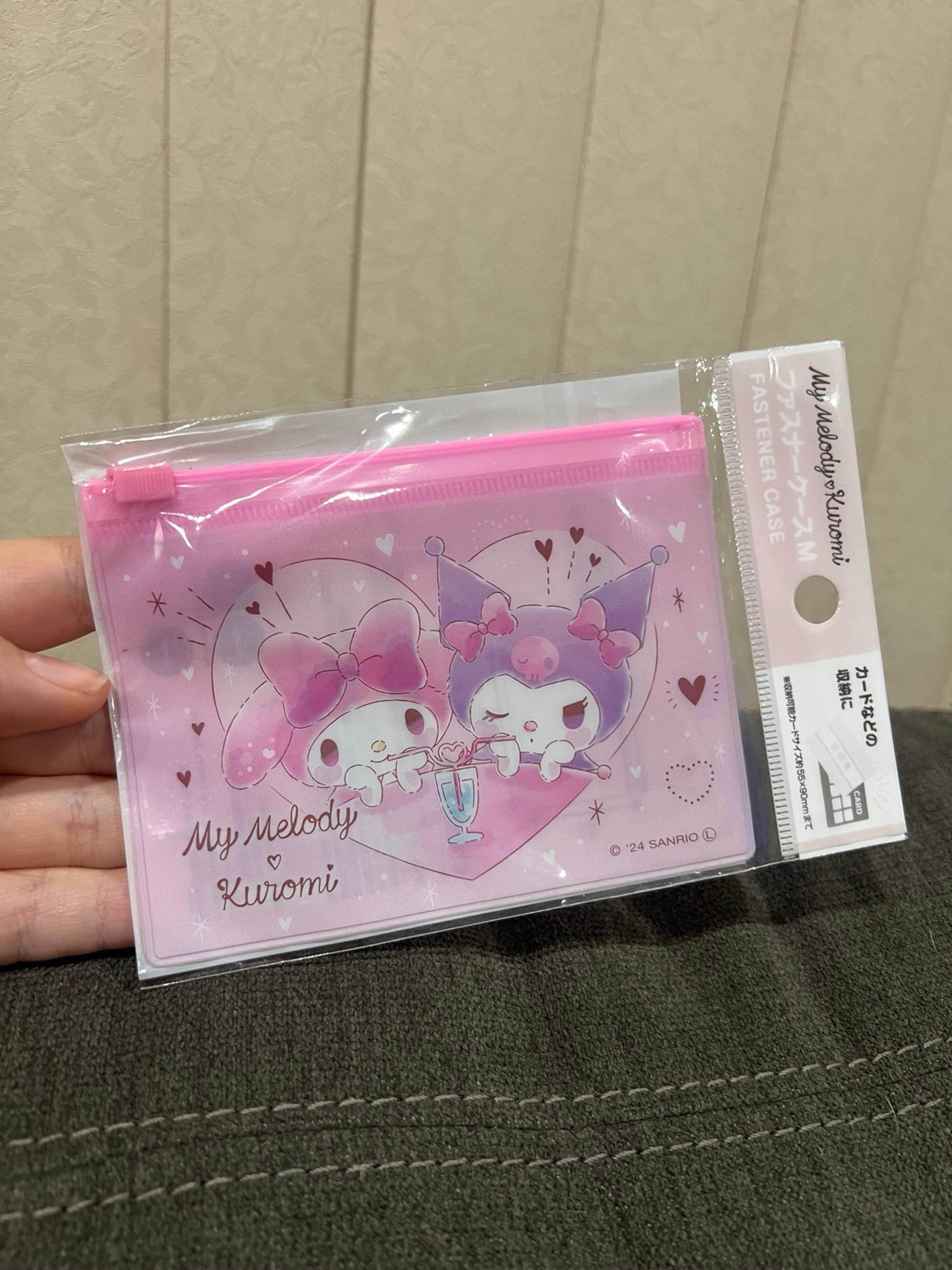 NEW my melody Kuromi fastener card pouch