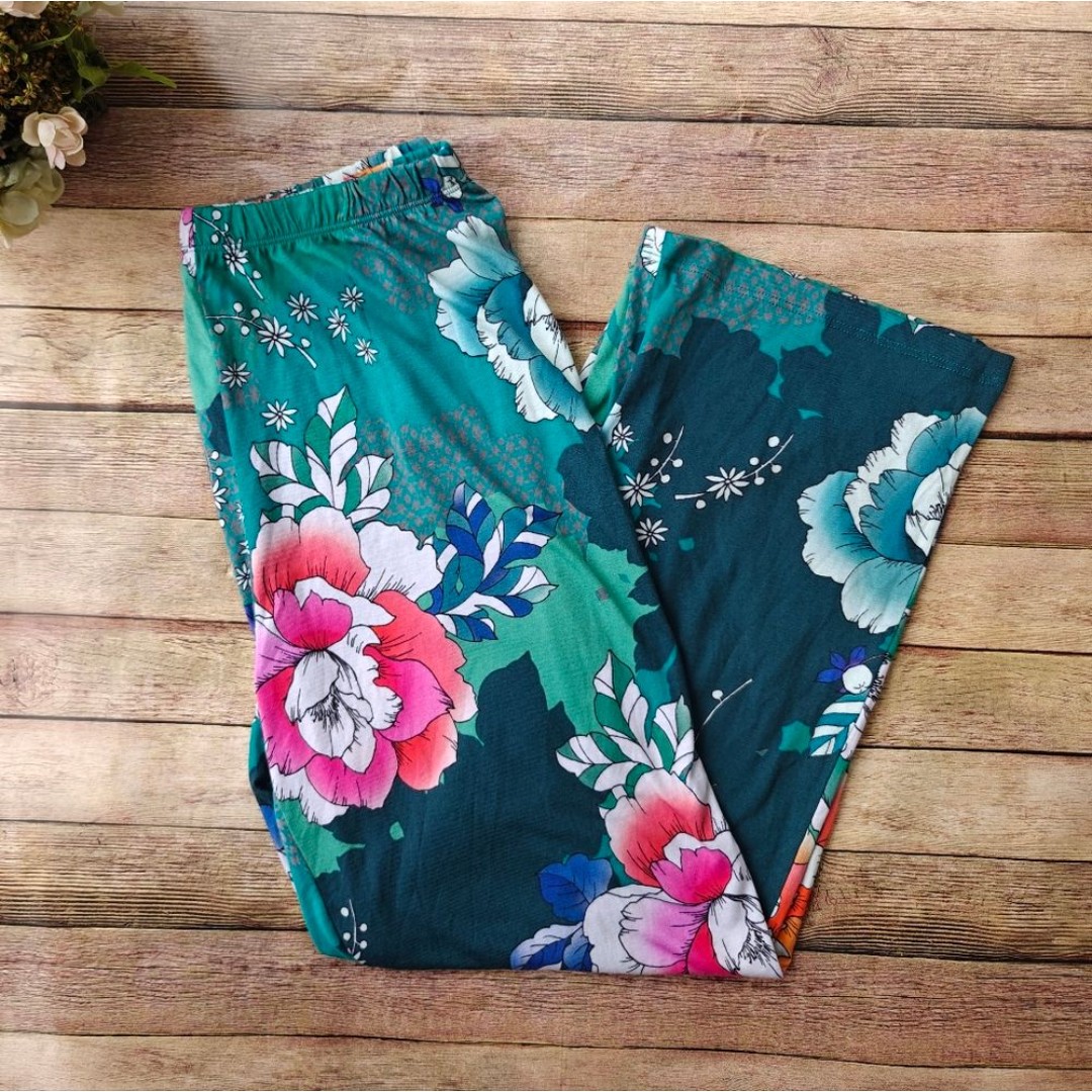 Johnny Was Bobbie Crop Celestial Edit Pajama Pants Size Small