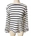 Bishop Young Black/Cream Striped Back Lace Up Top Sz Small