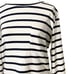Bishop Young Black/Cream Striped Back Lace Up Top Sz Small