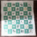Vintage 1920s Amish Plaid Theme Cotton Cardboard Tablecloth Very Good Condition