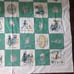 Vintage 1920s Amish Plaid Theme Cotton Cardboard Tablecloth Very Good Condition