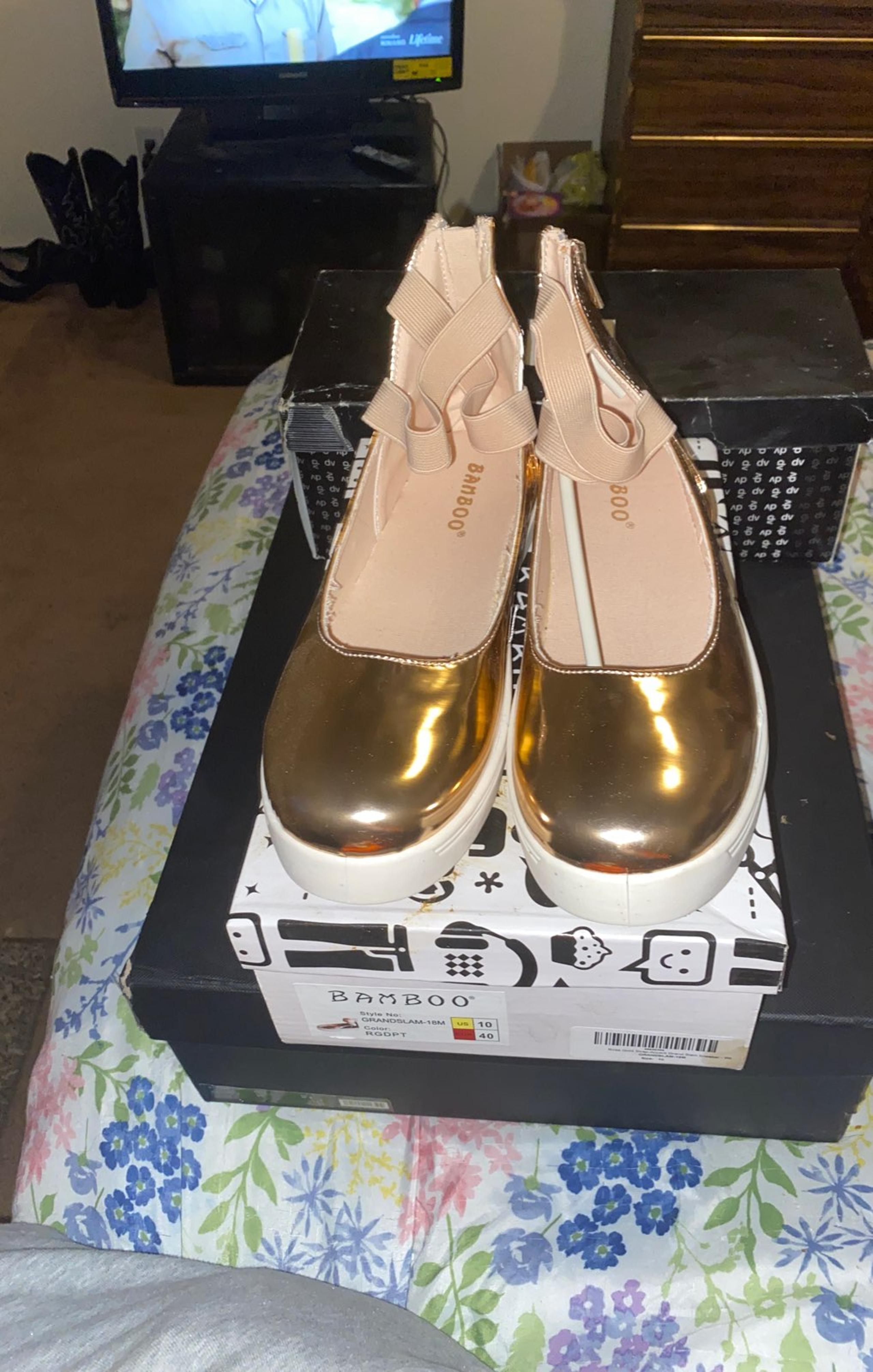 Bamboo Gold Shoes