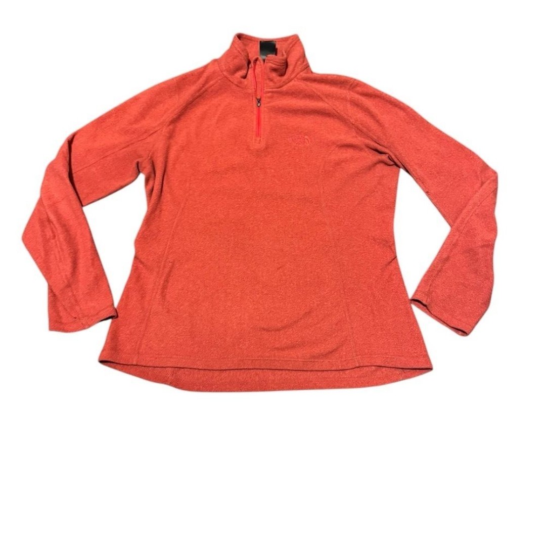 Orange Quarter-Zip Pullover Women’s The North Face Fleece Lightweight Size M