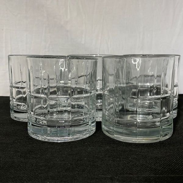 Anchor Hocking Tartan Old Fashion / Rocks 10.5 Oz Glasses Set Of 5