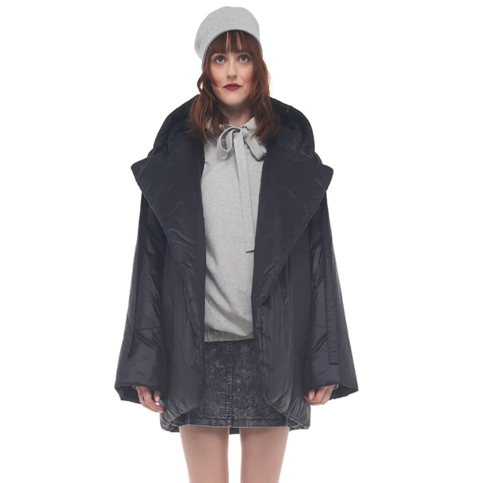 NWT Norma Kamali Hooded Sleeping Bag Car Coat M/L