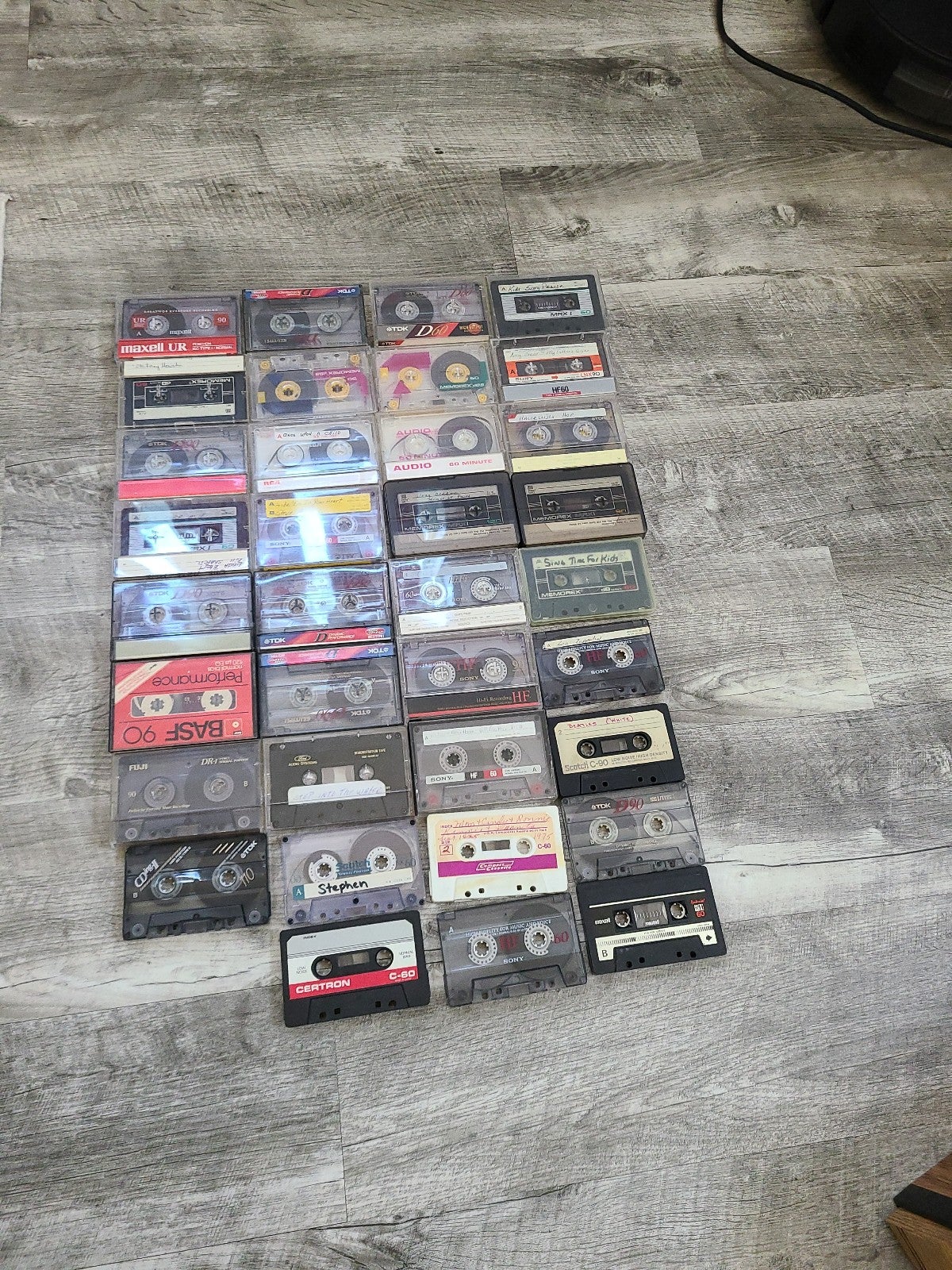 Blank cassette tapes