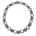 Beautiful Oval Hollow Puff Link Necklace Sterling Silver 925 Italy 16 34 G SU