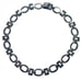 Beautiful Oval Hollow Puff Link Necklace Sterling Silver 925 Italy 16 34 G SU