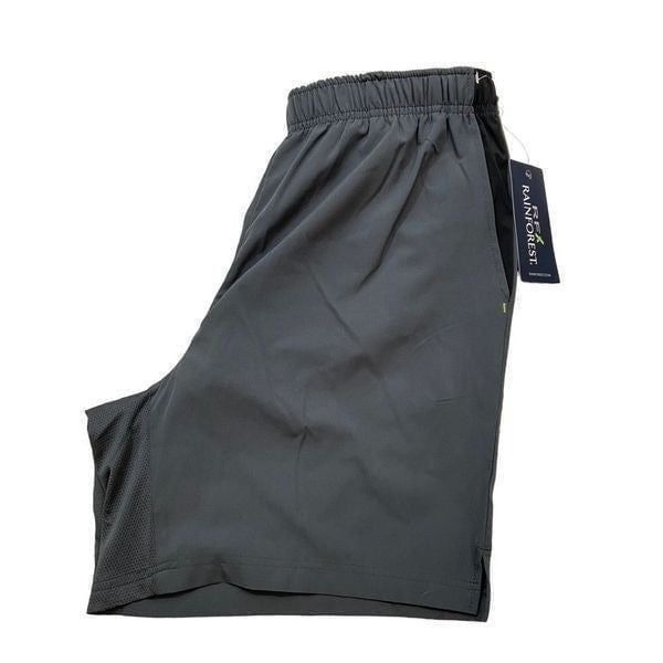 Brand New With Tags RFX Rainforest Brand Mens Grey Lined Shorts Size Medium