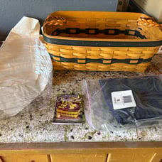 Longaberger vintage NWT Collectors Club 1997 Welcomd Home bskt combo