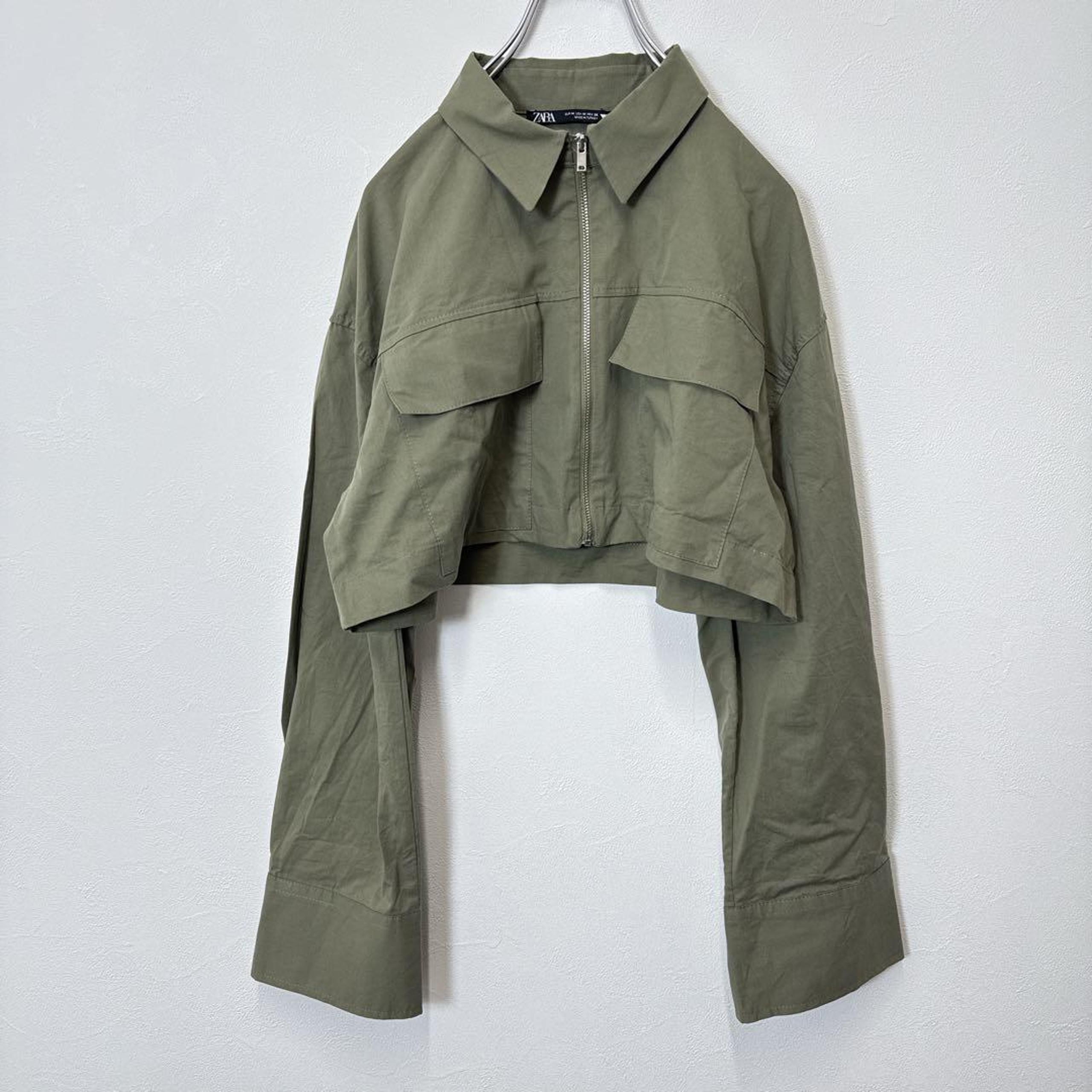 ZARA Military Shirt Jacket, Short Length, Long Sleeve, Full Zip Up