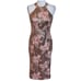 Dress The Population Sequin Floral Halter Dress Cocktail Party Medium