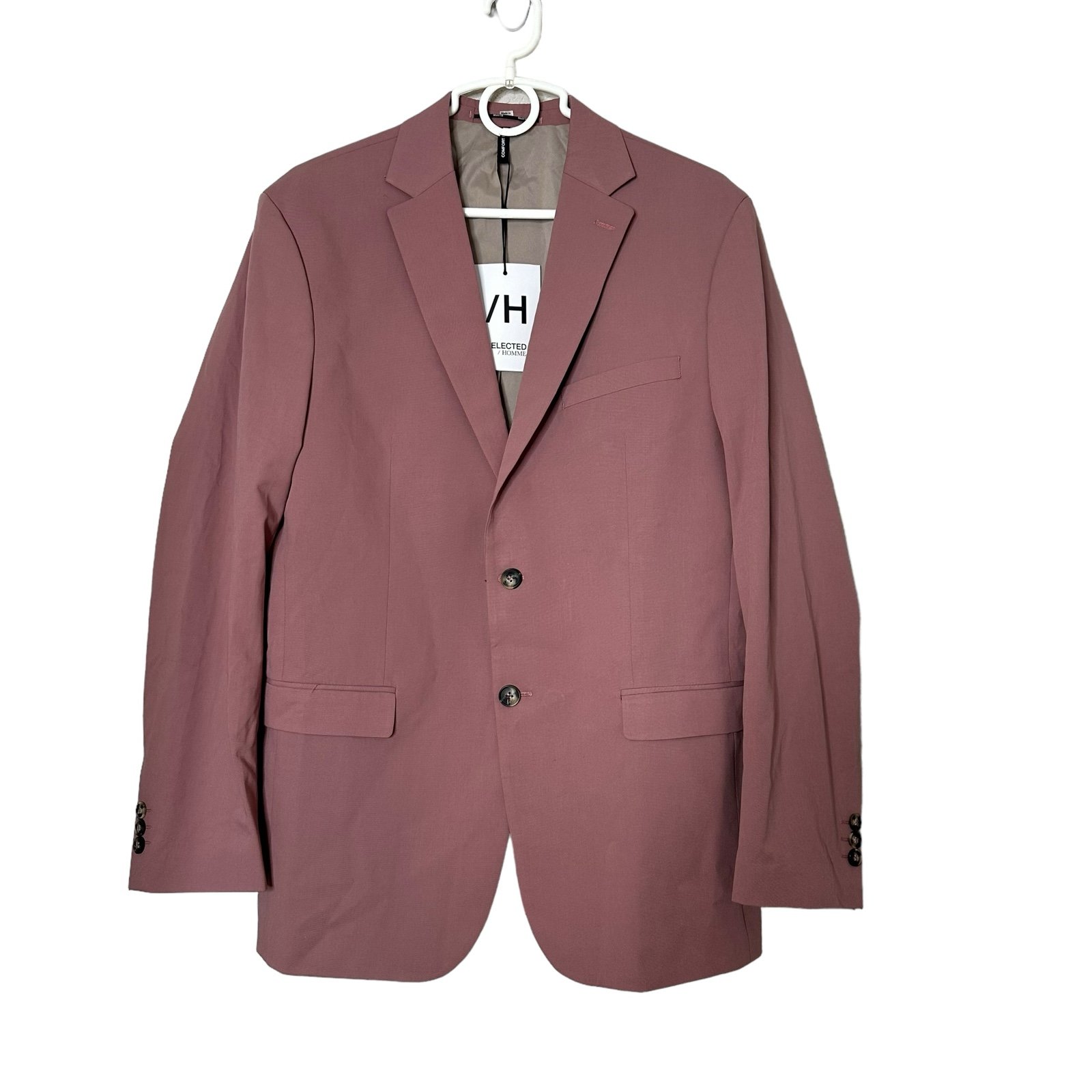 Selected Homme Liam Flex Blazer Mens 42R Mauve Suit Wedding Formal Groomsman