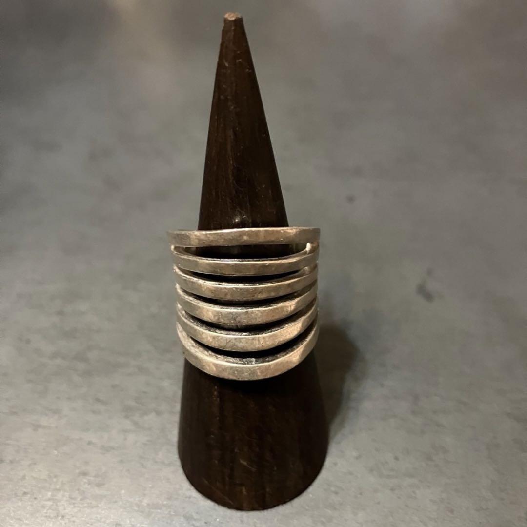SILVER925 SIX LINES WIDE RING / Silver / Ring