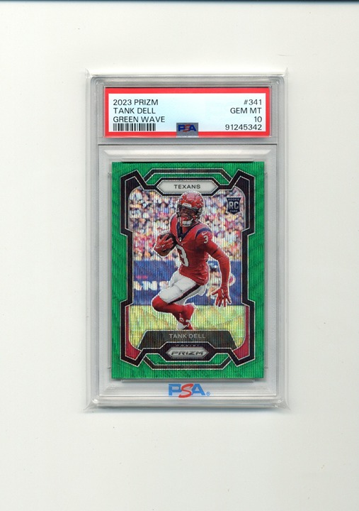 2023 Panini Prizm #341 Tank Dell RC Green Wave Prizm PSA 10 Gem Mint