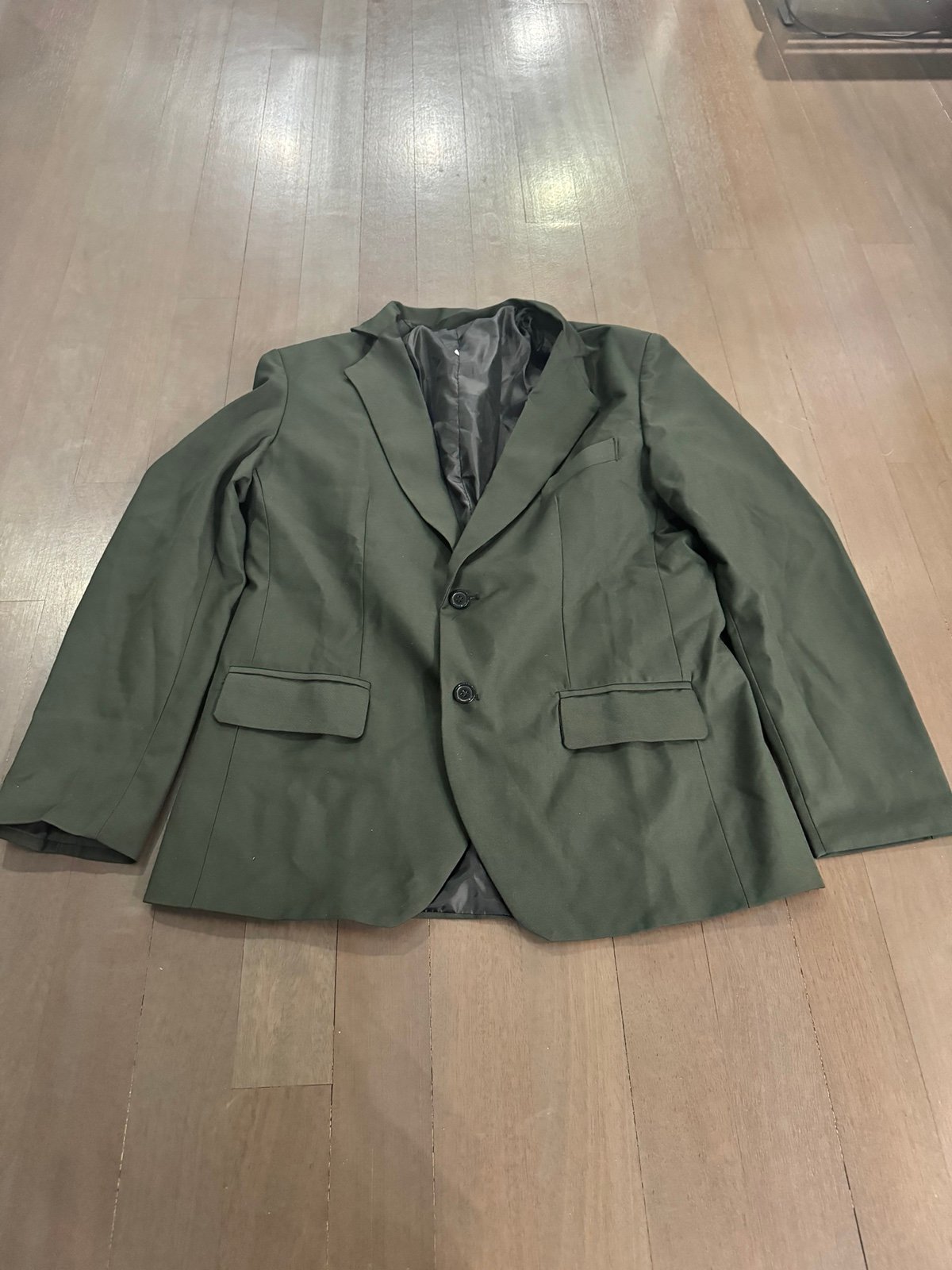 men's 3 piece Suit. Size M, pant's size 34（Dark green）