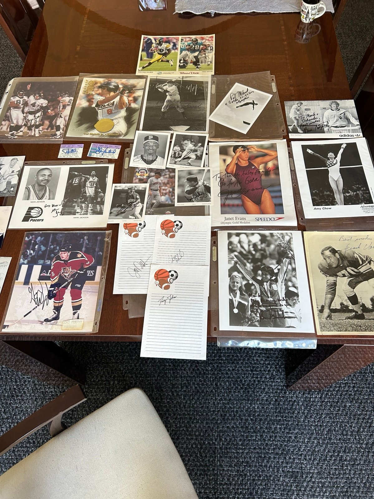 Sports collection of autographed photos 25 items great lot football baseball etc
