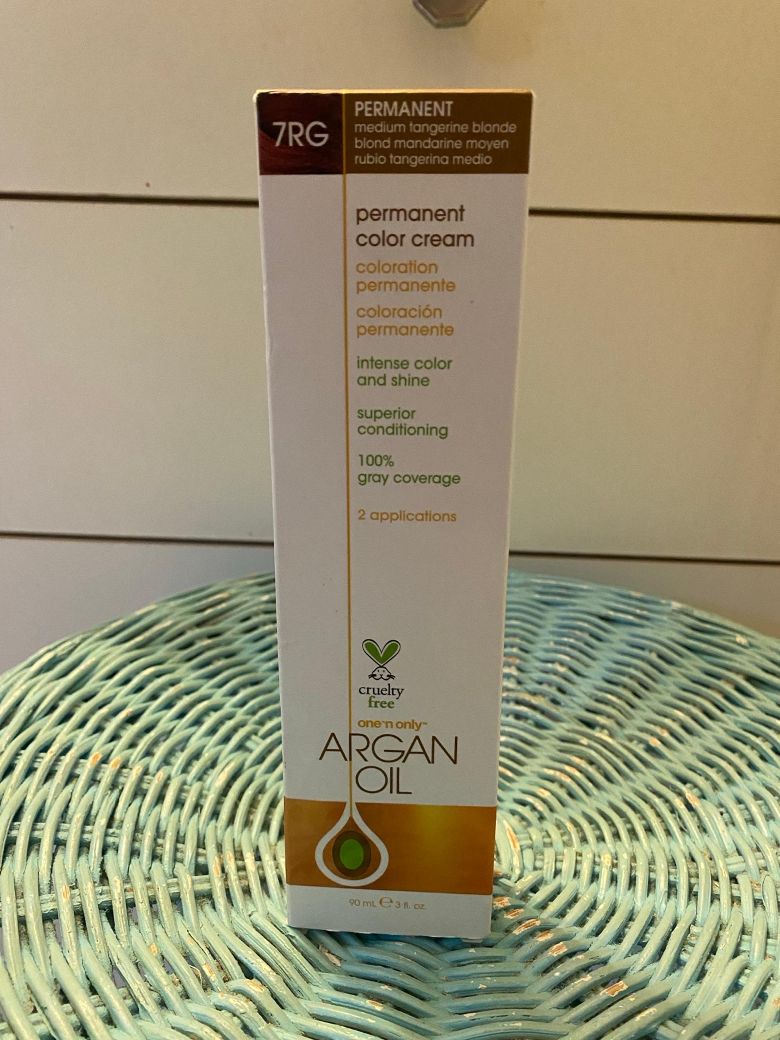 One n only argan oil permanent hair color 7RG medium tangerine blonde