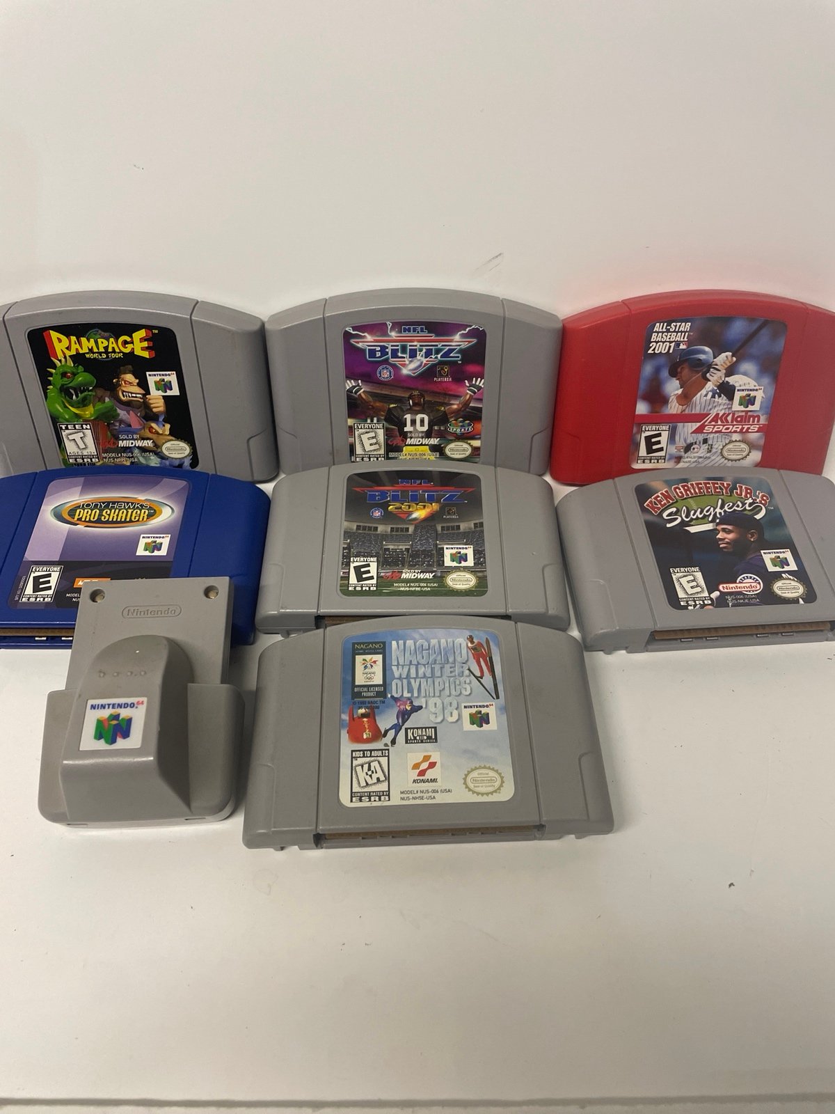 N64 Rumble Pack and 7 Game Lot
