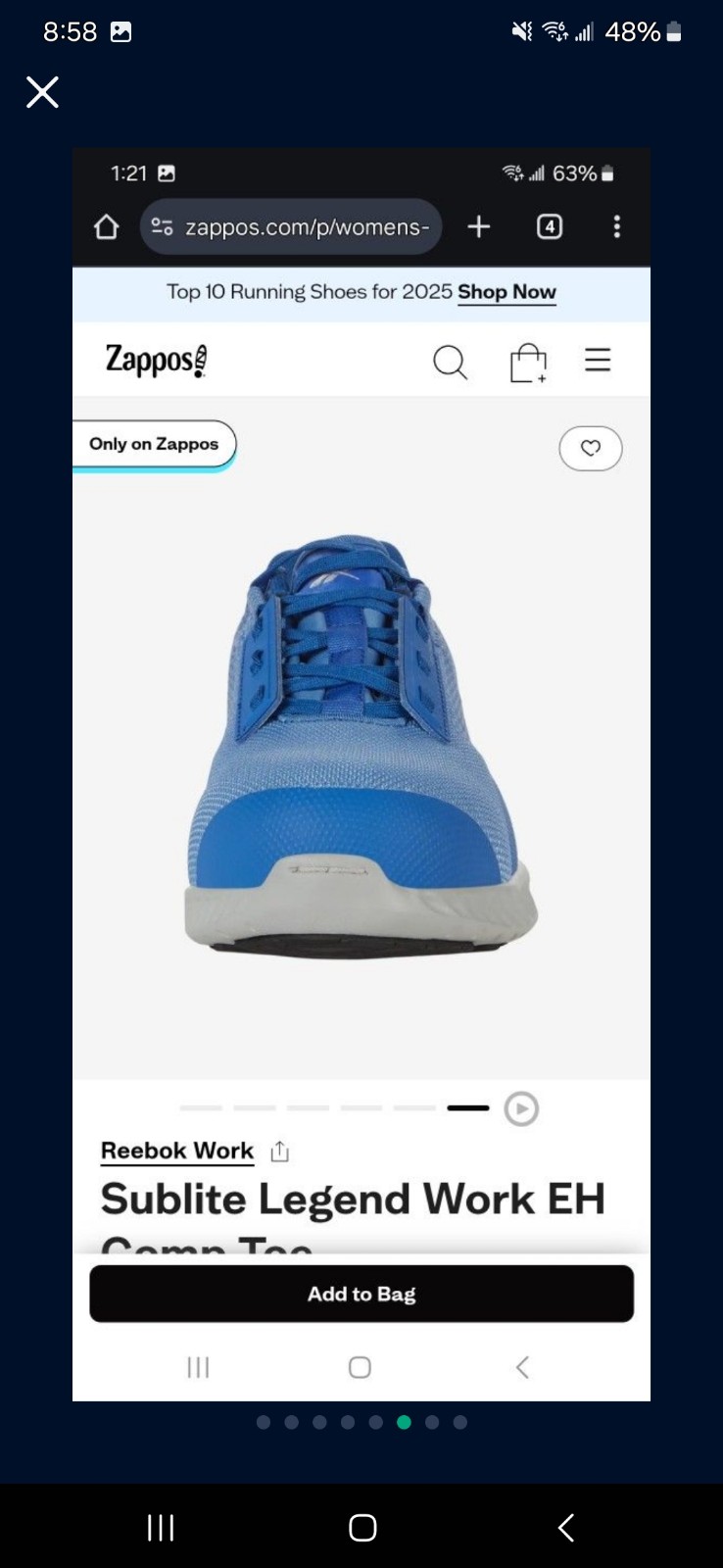 Sublite Legent Work EH COMP TOE. Size 8.5