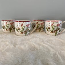 Pottery Barn Forest Gnome Mug 4-1/4” Set Of 4