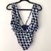 New Rosa Cha Hamptons Plunge Halter One-Piece Swimsuit Maio Brazilian Cut 430
