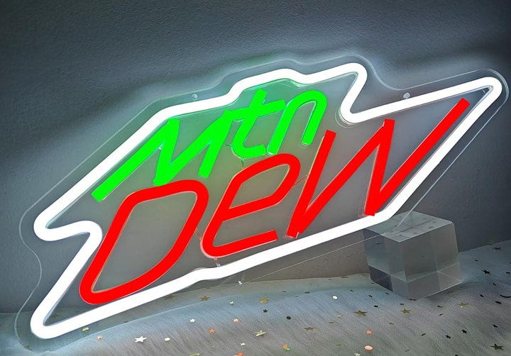 Vivid Bright Green / Red “Man Dew” LED Night Light Room Wall Decoration