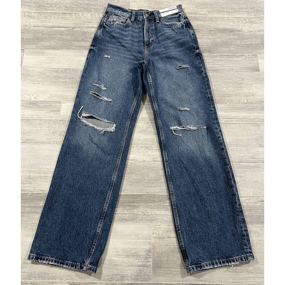 Arizona Size 3 (28X32) Skater Jean Women's Blue High Rise Stretch Distressed