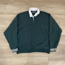 Abercrombie & Fitch Soft A&F Fleece Rugby Style Sweatshirt Men's 2XL Green Fall